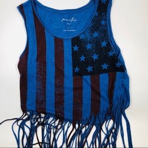 American Flag Fringe Tank